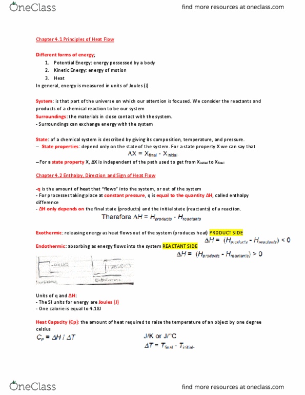 Chemistry 1024A/B Lecture Notes - Lecture 4: Calorimeter, Calorimetry, Heat Capacity thumbnail