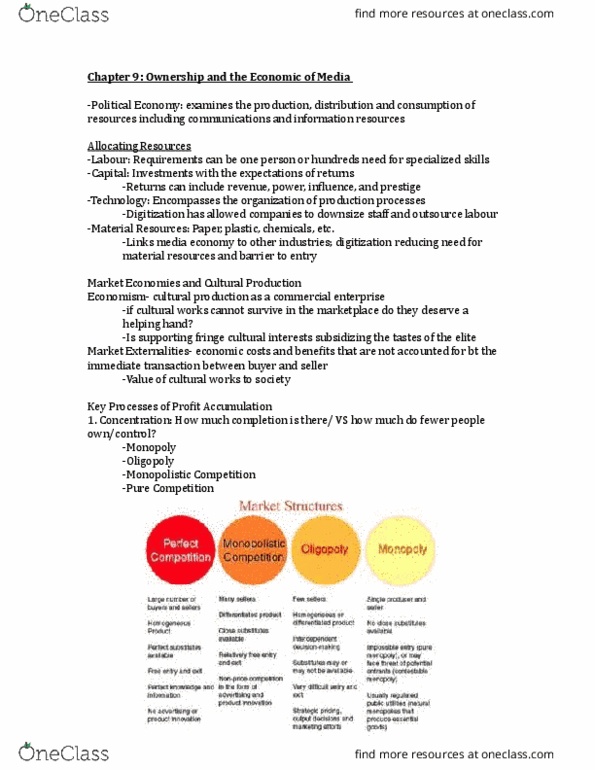 CMST 1A03 Chapter Notes - Chapter 9: Monopolistic Competition, Oligopoly, Economism thumbnail