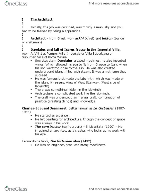 ARC131H1 Lecture Notes - Lecture 2: Corinthian Order, Erechtheion, Ancient Greek Architecture thumbnail