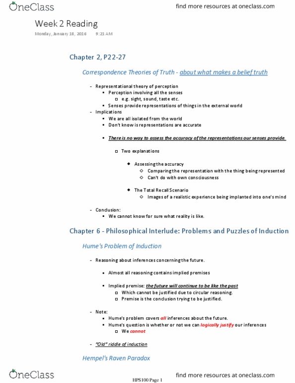 HPS100H1 Chapter Notes - Chapter 2, 6: Quasar thumbnail