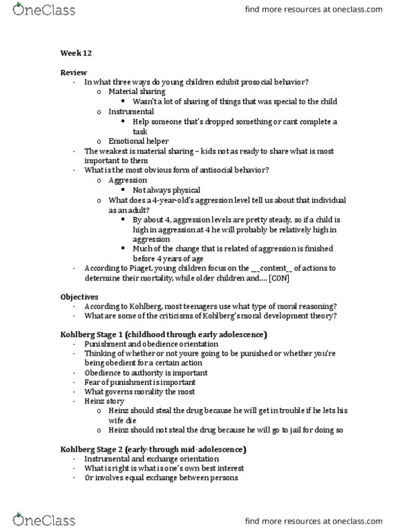 PSYC 315 Lecture Notes - Lecture 17: Self-Awareness, Twin Study, Language Delay thumbnail