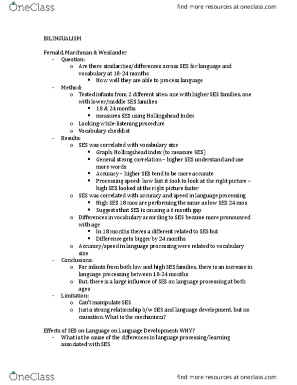 PSYC 319 Lecture Notes - Lecture 9: Mutual Exclusivity, 18 Months thumbnail