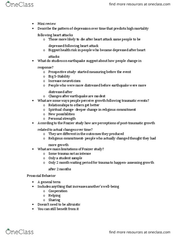 PSYC 3302 Lecture Notes - Lecture 10: Public Goods Game, Agreeableness, Kin Selection thumbnail