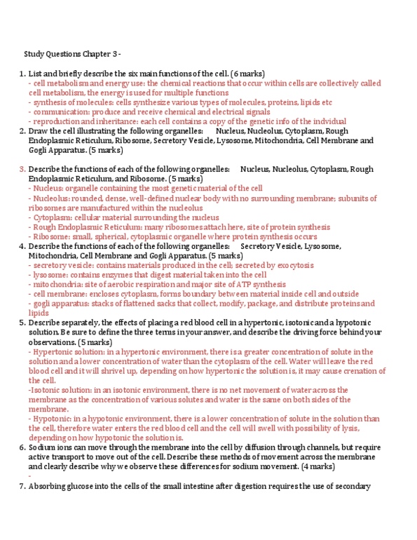 BPK 105 Chapter Notes -Endoplasmic Reticulum, Nucleolus, Lysosome thumbnail