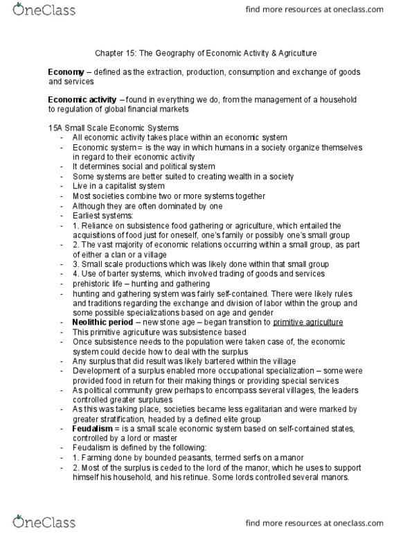 GEOG101 Chapter 15: The Geography of Economic Activity & Agriculture thumbnail