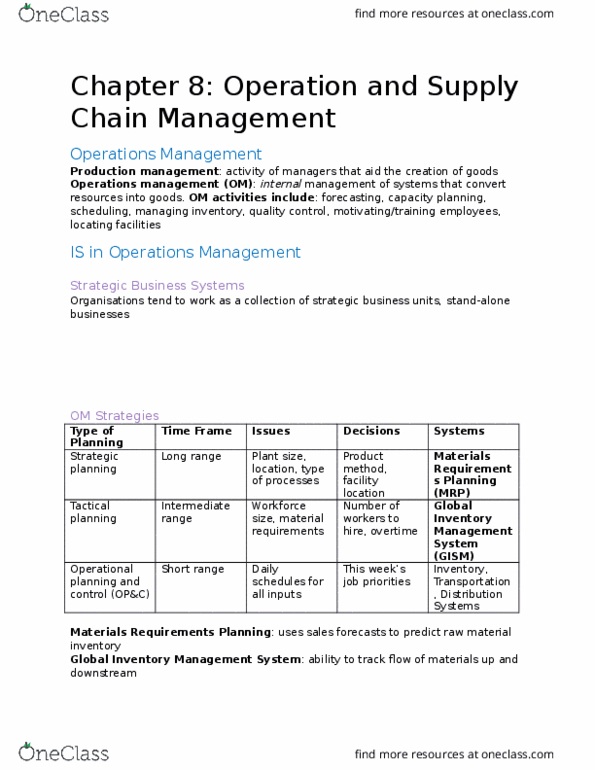 ADM 2372 Chapter Notes - Chapter 8: Electronic Data Interchange, Purchase Order, Inventory Turnover thumbnail