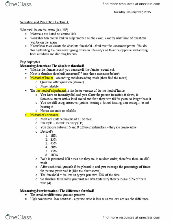 PSYC 2390 Lecture Notes - Lecture 3: Response Bias, Normal-Form Game, Detection Theory thumbnail