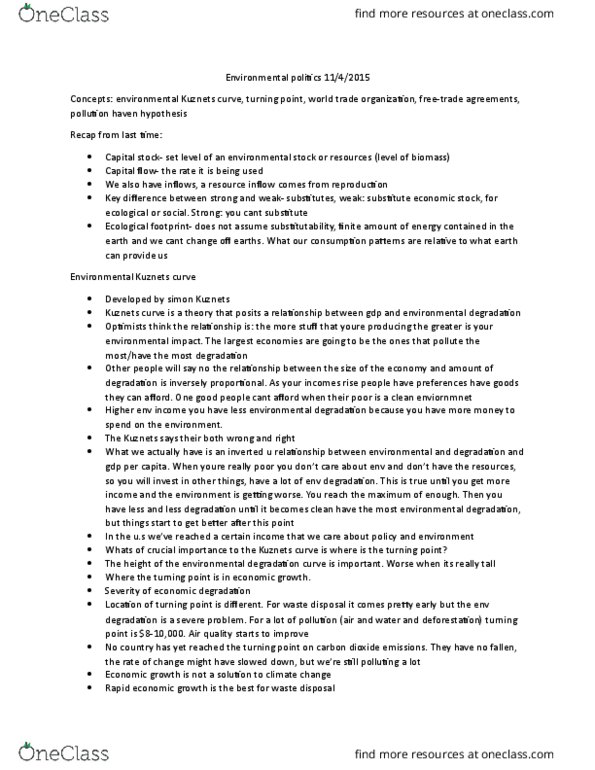 PUP-4203 Lecture Notes - Lecture 15: World Trade Organization, General Agreement On Tariffs And Trade, Trade Restriction thumbnail