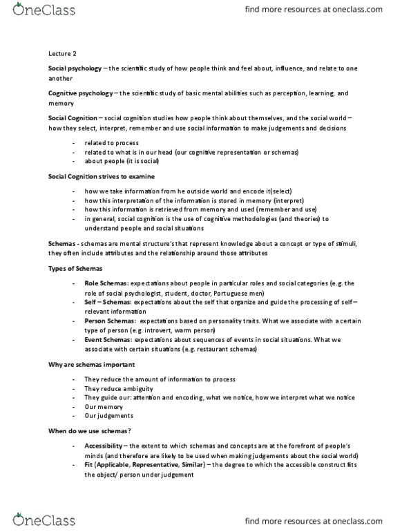 PSYC 2120 Lecture Notes - Lecture 2: Stroop Effect, Functional Magnetic Resonance Imaging, Cortisol thumbnail