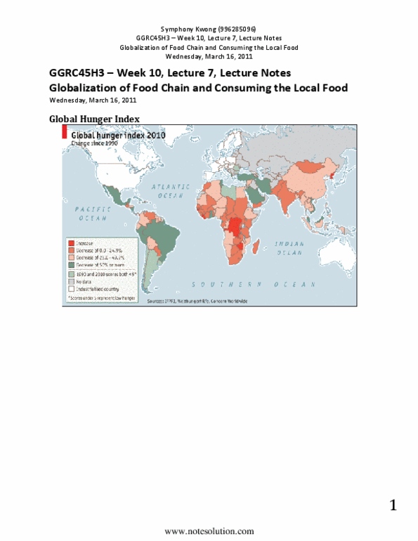GGRC45H3 Lecture Notes - Lecture 7: Concern Worldwide, Welthungerhilfe, International Food Policy Research Institute thumbnail