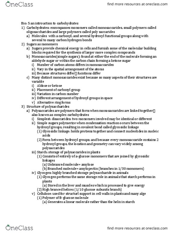 BIOL 118 Chapter Notes - Chapter 5: Electronegativity, Peptidoglycan, Cell Membrane thumbnail