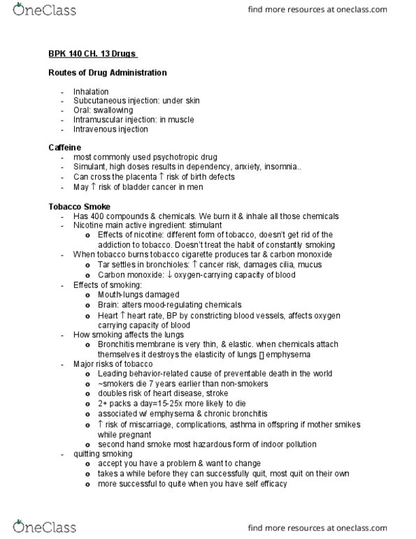 BPK 140 Lecture Notes - Lecture 9: Psilocybin, Hallucinogen, Harm Reduction thumbnail