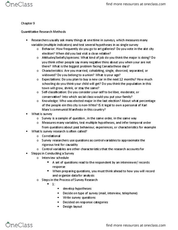 CMN 2101 Lecture Notes - Lecture 20: Random Number Table, Content Analysis, Quota Sampling thumbnail