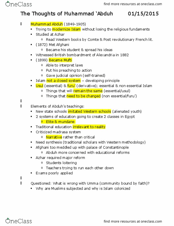 RELIGST 3CC3 Lecture Notes - Lecture 3: Maslaha, Ibadah, Ijtihad thumbnail