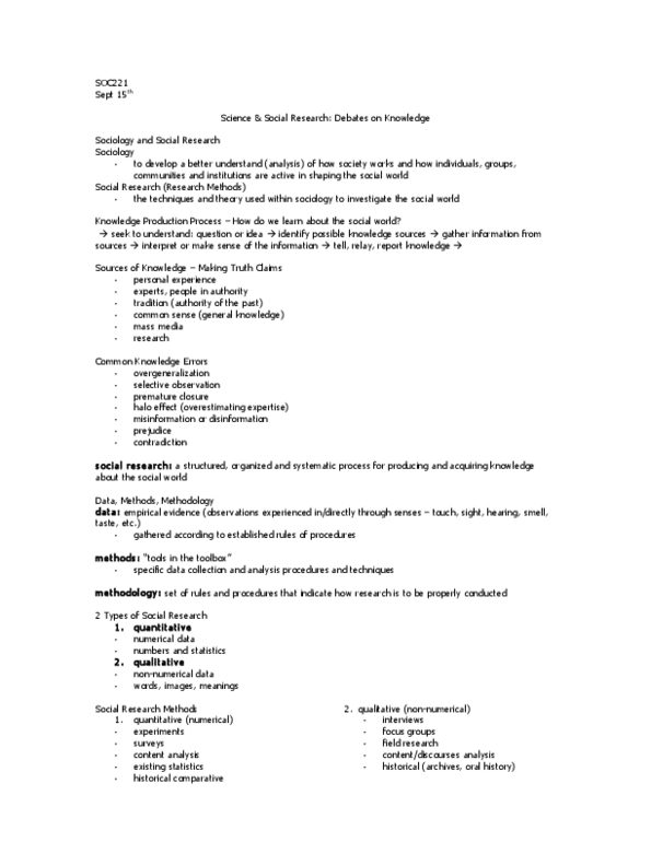 SOC221H5 Lecture Notes - Disinformation, Content Analysis, Structured Analysis thumbnail