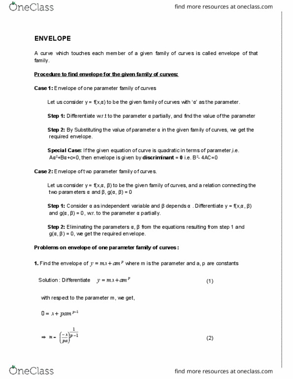 MATH225 Lecture Notes - Lecture 2: Evolute, Hyperbola, Hyperbolic Function thumbnail