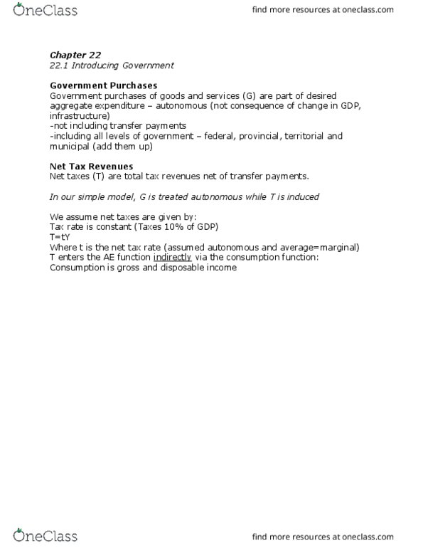 ECON 295 Lecture Notes - Lecture 4: Exchange Rate, Ceteris Paribus, Consumption Function thumbnail