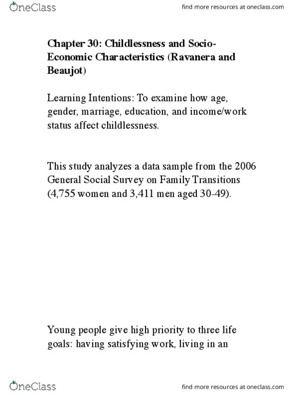 SOCI 205 Lecture Notes - Lecture 3: Higher Education, Parental Leave, Opportunity Cost thumbnail