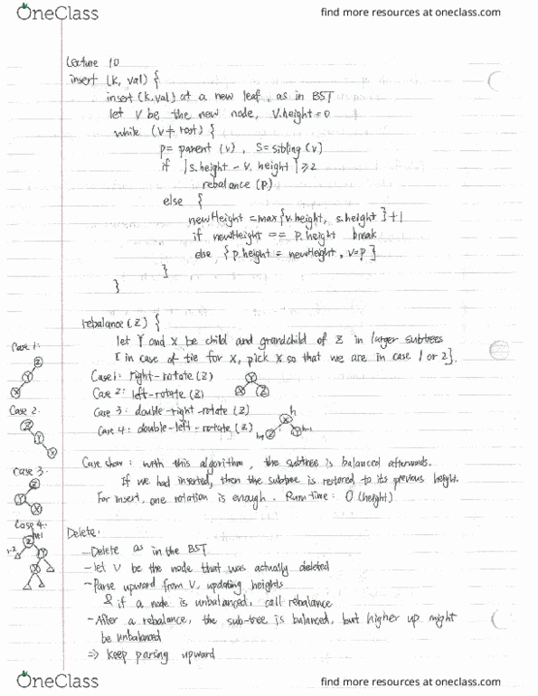 CS240 Lecture Notes - Lecture 10: Royal Netherlands Academy Of Arts And Sciences, Avl Tree, Circular Shift thumbnail