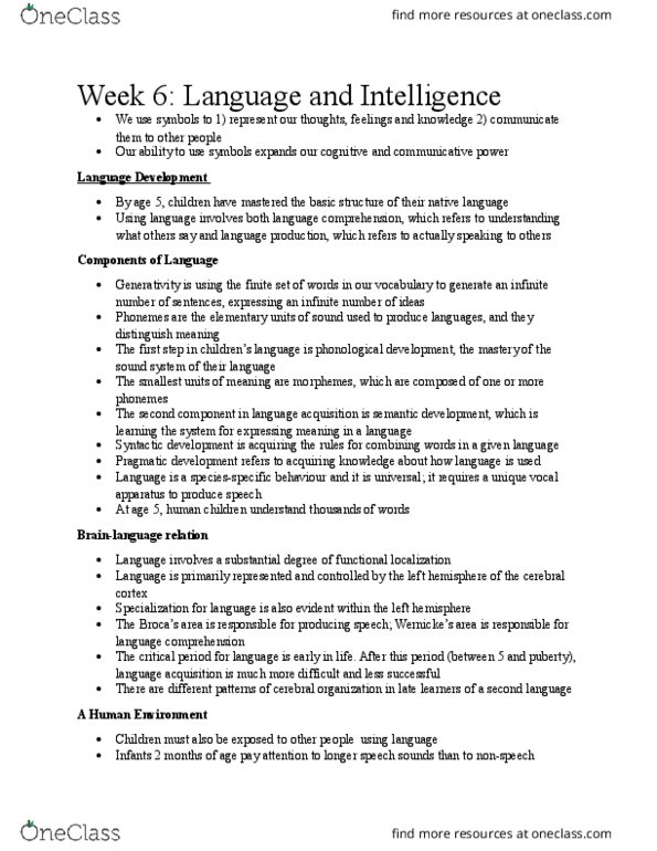 PSY 102 Chapter Notes - Chapter 6: Dual Representation, Motor Coordination, Social Skills thumbnail