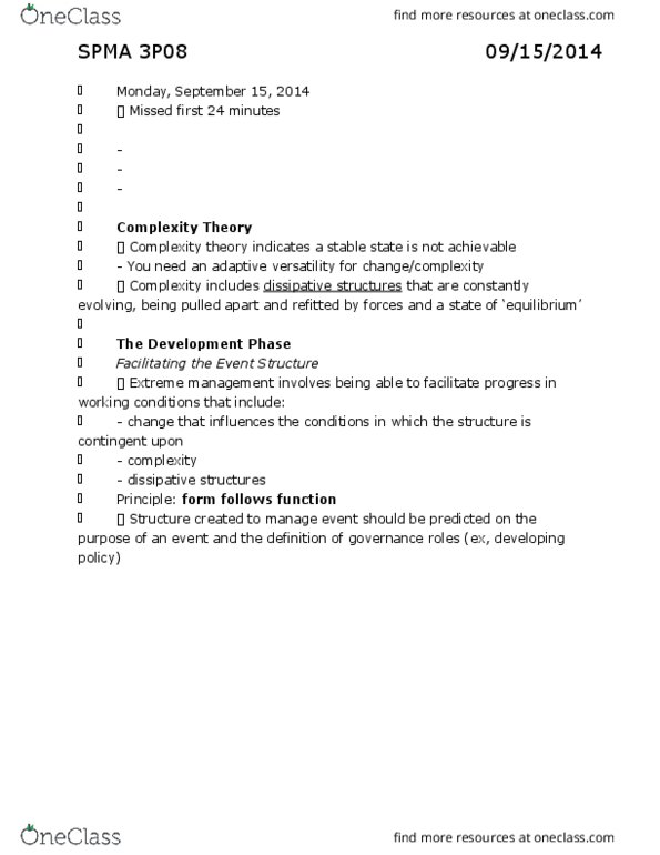 SPMA 3P08 Lecture Notes - Lecture 1: Ambidexterity, Role Model, Mitchell Sharp thumbnail