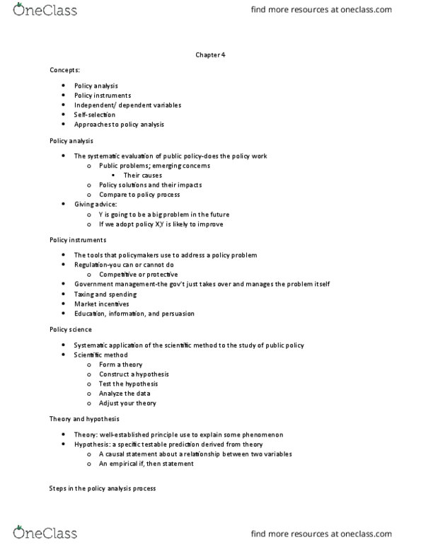 PUP-3002 Lecture Notes - Lecture 4: Policy Analysis, Scientific Method, Institute For Operations Research And The Management Sciences thumbnail