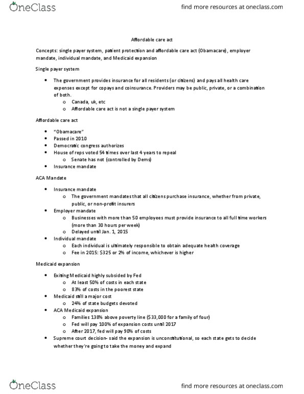 PUP-3002 Lecture Notes - Lecture 11: Market Failure, Prescription Drug, Medicaid thumbnail