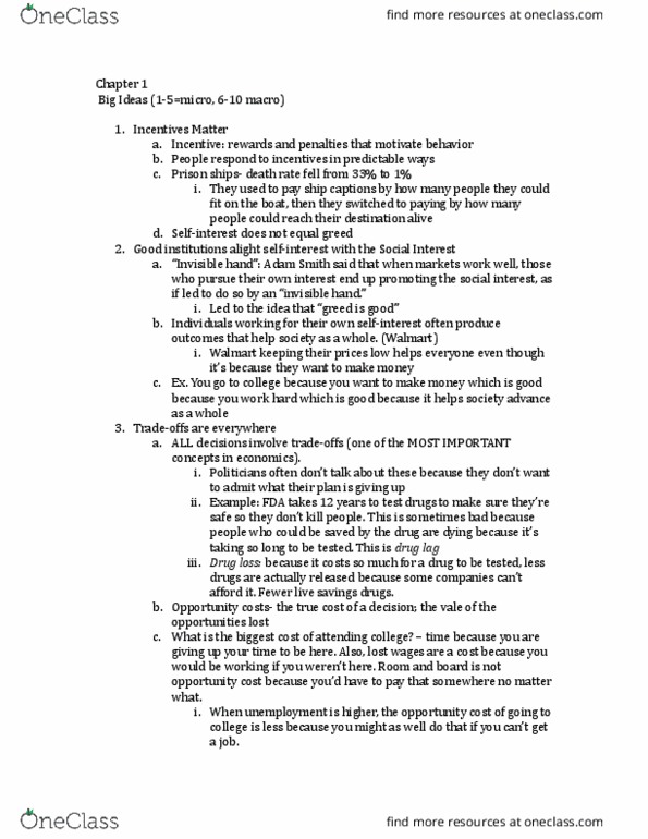 ECONOM 1014 Chapter Notes - Chapter 1: Human Capital, Unemployment Benefits, Macroeconomics thumbnail