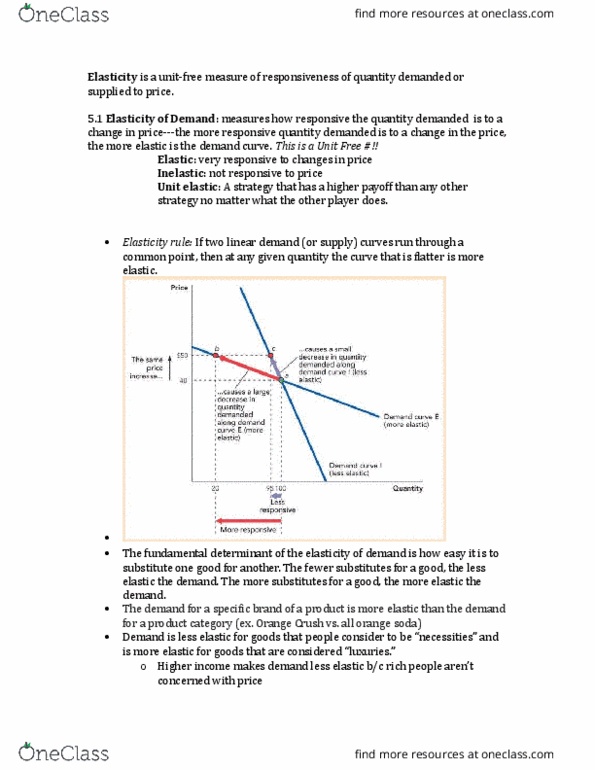 ECONOM 1014 Chapter Notes - Chapter 5: Demand Curve, B.C. Rich thumbnail