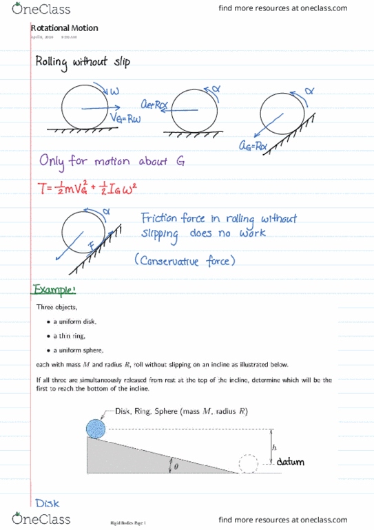 EN PH131 Lecture 37: Rotational Motion and Summary April 8 thumbnail