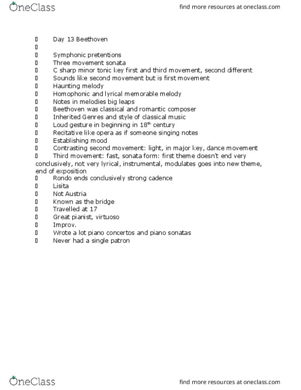 MUAR 211 Lecture Notes - Lecture 13: Oboe, Recitative thumbnail