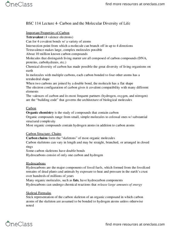 BSC 114 Lecture Notes - Lecture 4: Racemic Mixture, Teratology, Hydroxy Group thumbnail