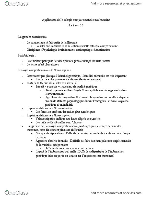 BIO 3576 Lecture Notes - Lecture 17: Dune, La Ruche, Bulgarian Lev thumbnail