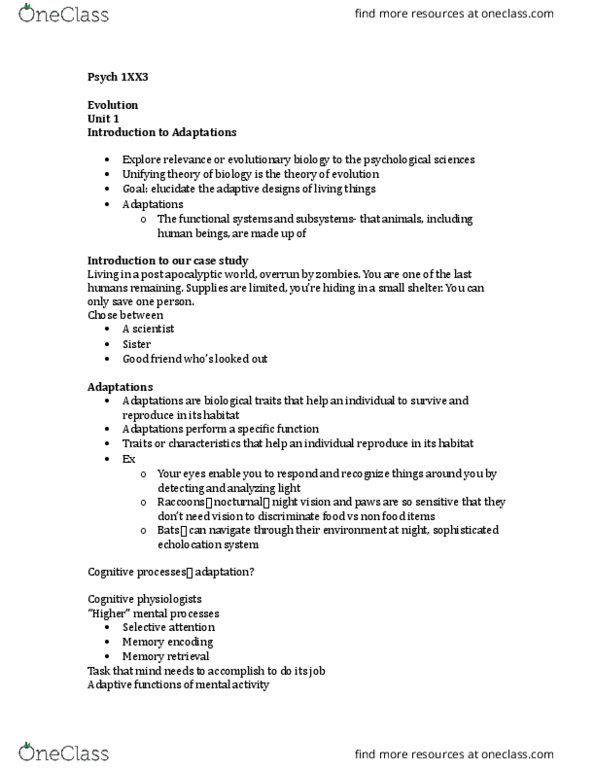 PSYCH 1XX3 Chapter Notes - Chapter 2: Mate Choice, Assistive Technology, Genetic Drift thumbnail