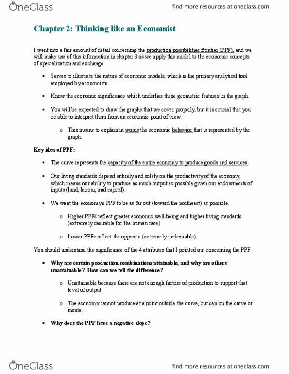 ECO 1104 Lecture Notes - Lecture 7: Opportunity Cost thumbnail