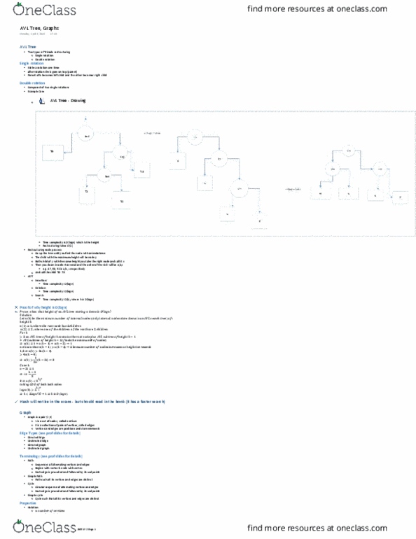 COMP 352 Lecture Notes - Lecture 23: Avl Tree, Time Complexity, Directed Graph thumbnail