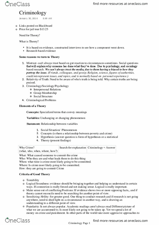 CRM 1301 Lecture Notes - Lecture 1: Testability, Soundness, Human Nature thumbnail
