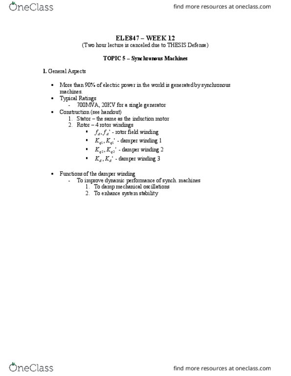 ELE 747 Lecture Notes - Lecture 12: Flux Linkage, Ds 4, Induction Motor thumbnail