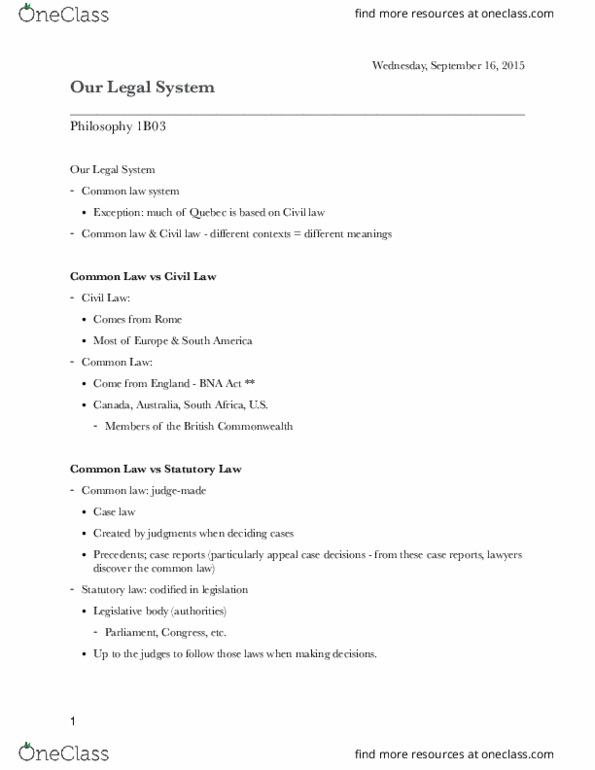 PHILOS 1B03 Lecture Notes - Lecture 2: Nellie Mcclung, Equal Protection Clause, Constitution Act, 1982 thumbnail