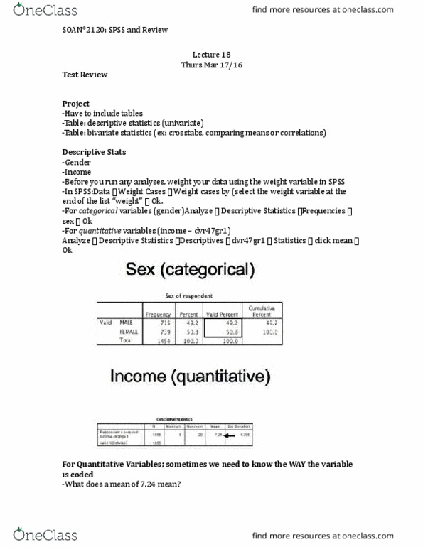 SOAN 2120 Lecture Notes - Lecture 18: Analysis Of Variance, Descriptive Statistics, Statistical Significance thumbnail