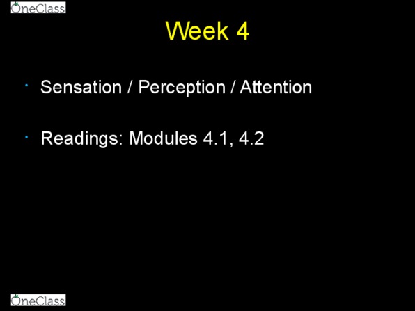 PSYC 1000 Lecture Notes - Lecture 4: Movie Theater, Temporal Lobe, Introspection Illusion thumbnail