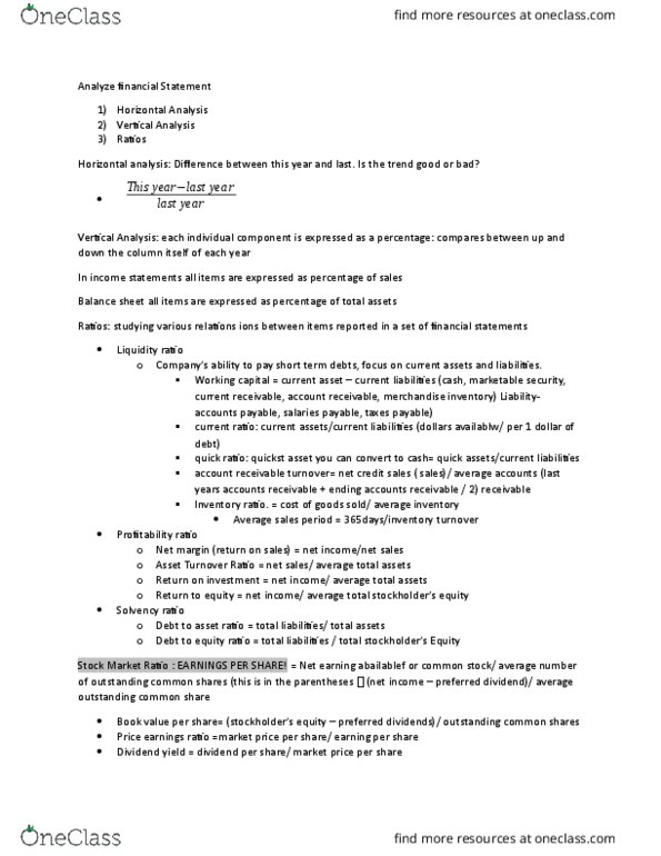 MSOM 300 Lecture Notes - Lecture 8: Quick Ratio, Inventory Turnover, Asset thumbnail