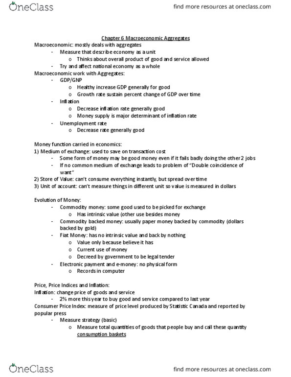 ECON 104 Chapter Notes - Chapter 6: Potential Output, Transaction Cost, E-Commerce Payment System thumbnail