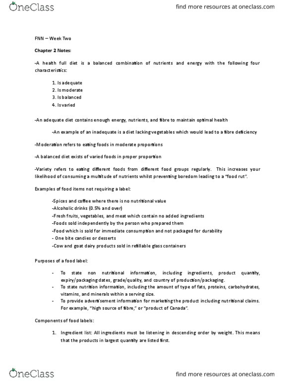 FNN 111 Chapter Notes - Chapter 2-3: Cardiovascular Disease, Kidney Stone Disease, Phytoestrogens thumbnail