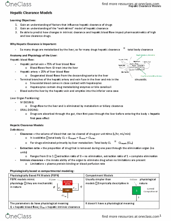 PHAR 315 Lecture Notes - Lecture 14: Cardiac Output, Cyp3A4, Enzyme Kinetics thumbnail