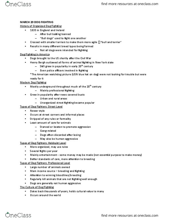 ANSC 250 Lecture Notes - Lecture 17: Norm (Social), Michael Vick, Lost Dogs thumbnail