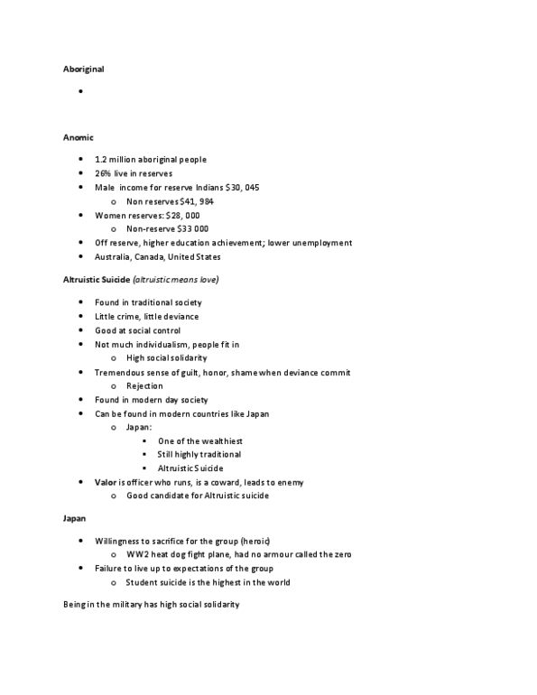 SOCA01H3 Lecture Notes - Altruistic Suicide, List Of Dune Fremen, Disembowelment thumbnail