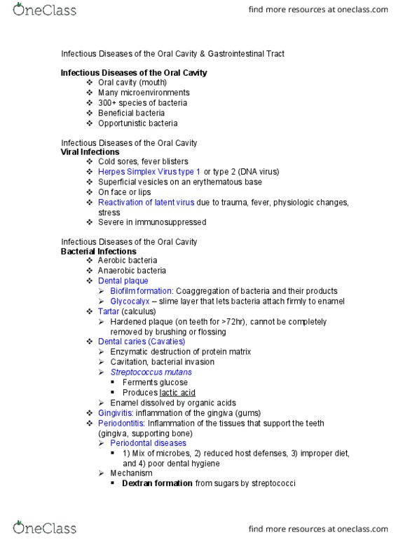 MCB 2004C Lecture Notes - Lecture 26: Anaerobic Organism, Bacteremia, Plasmid thumbnail