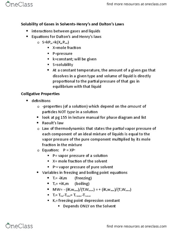 CHEM104 Lecture Notes - Lecture 8: Sodium Chloride, Boiling Point, Ideal Gas thumbnail