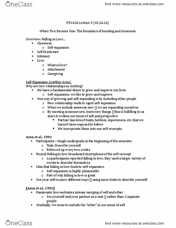 PSY424H1 Lecture Notes - Lecture 5: Longitudinal Study, List Of Bus Routes In Queens, Quality Time thumbnail